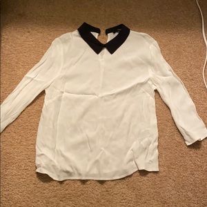 cropped sleeve blouse